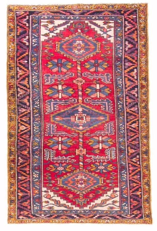 Heriz Orientteppich 232x130 cm – Handgeknüpft, Wolle, Traditionell