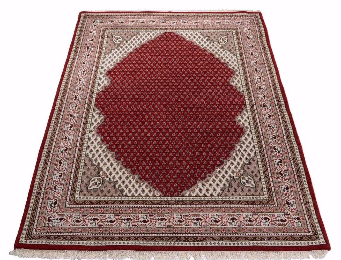 Indo Sarough Mir Gopala Orientteppich 140.000 Knoten, rot, handgeknüpft