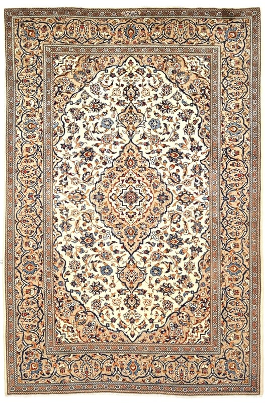 Iranischer Kashan-Teppich 297x197 cm – handgeknüpft, elegant