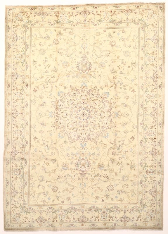 Iranischer Kashan Teppich 346x245 – Handgeknüpft, Eleganz & Tradition