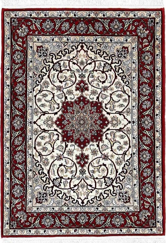 Isfahan Teppich 100x71 cm, 1.000.000 Knoten, handgeknüpft, Perserteppich