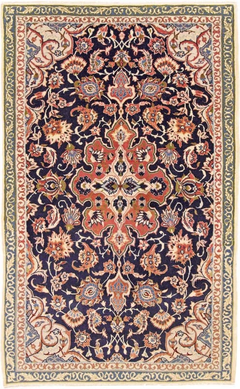 Isfahan Teppich 114x69 cm | 650.000 Knoten | Perserteppich handgeknüpft