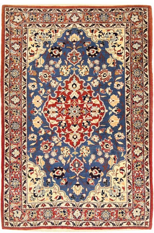 Isfahan Teppich 160x105 cm, 650.000 Knoten, handgeknüpft, Perserteppich