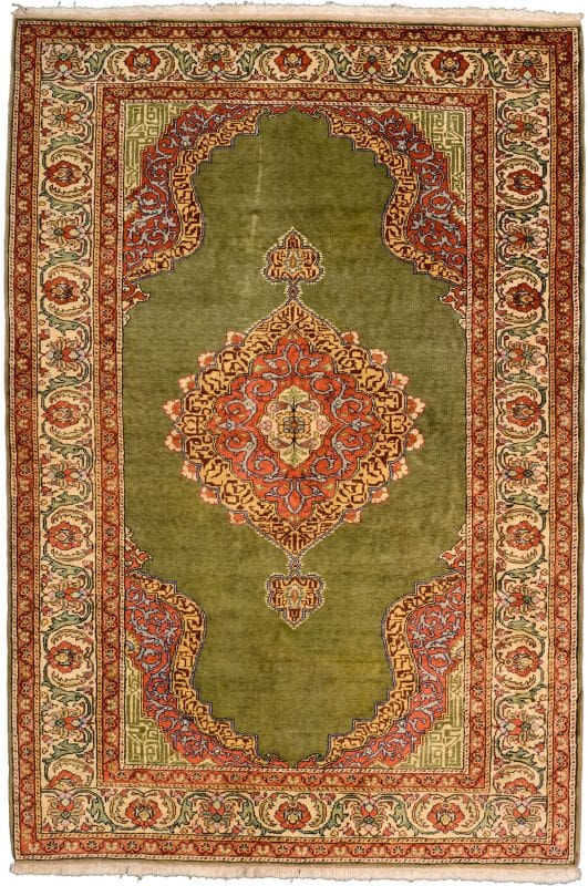 Kaiseri Orientteppich 128 x 176 cm - Türkischer Seidenteppich handgeknüpft