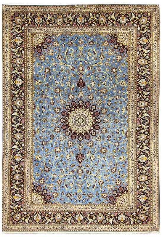 Kashan Teppich 364x242 cm, handgeknüpft, Wolle, Blumenmuster, Perserteppich