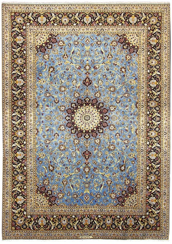 Kashan Teppich 370x259 cm, 353 Knoten, handgeknüpft, Perserteppich