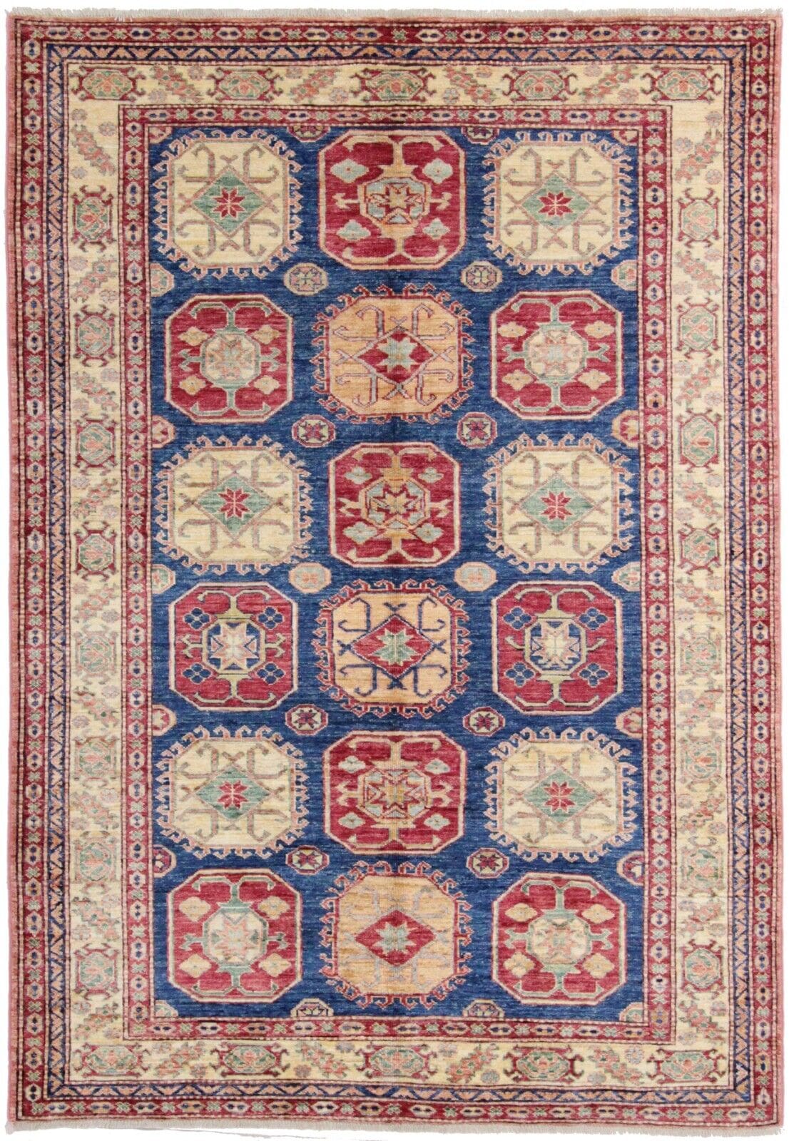 Kazak Teppich 215x146 cm, 160.000 Knoten, handgeknüpft