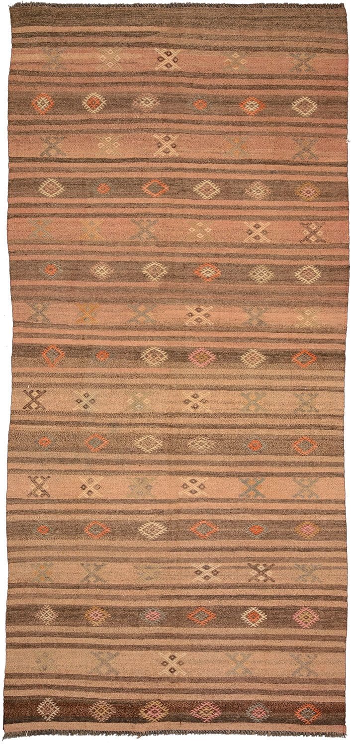 Kelim Anatol 149 x 309cm, handgewebt, rustikales Flair, Schurwolle