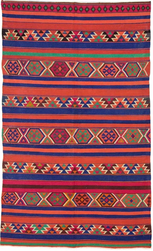 Kelim Azerbaidschan Teppich 297x179 cm - Traditionell handgewebt