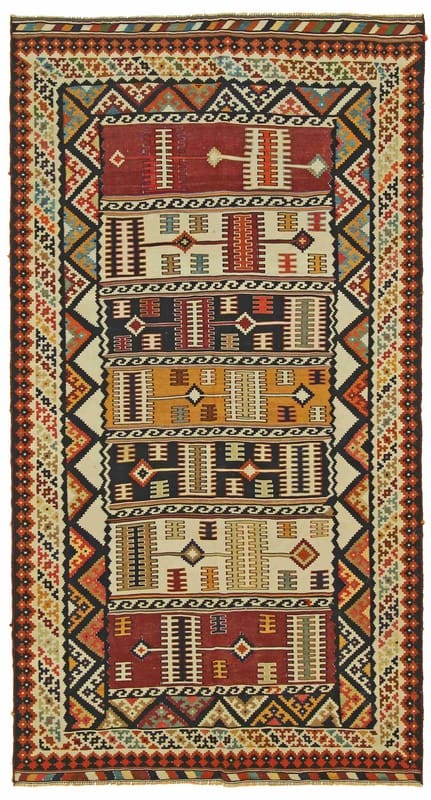 Kelim Fars Teppich 269x145 cm – Handgewebt, Traditioneller Orientteppich