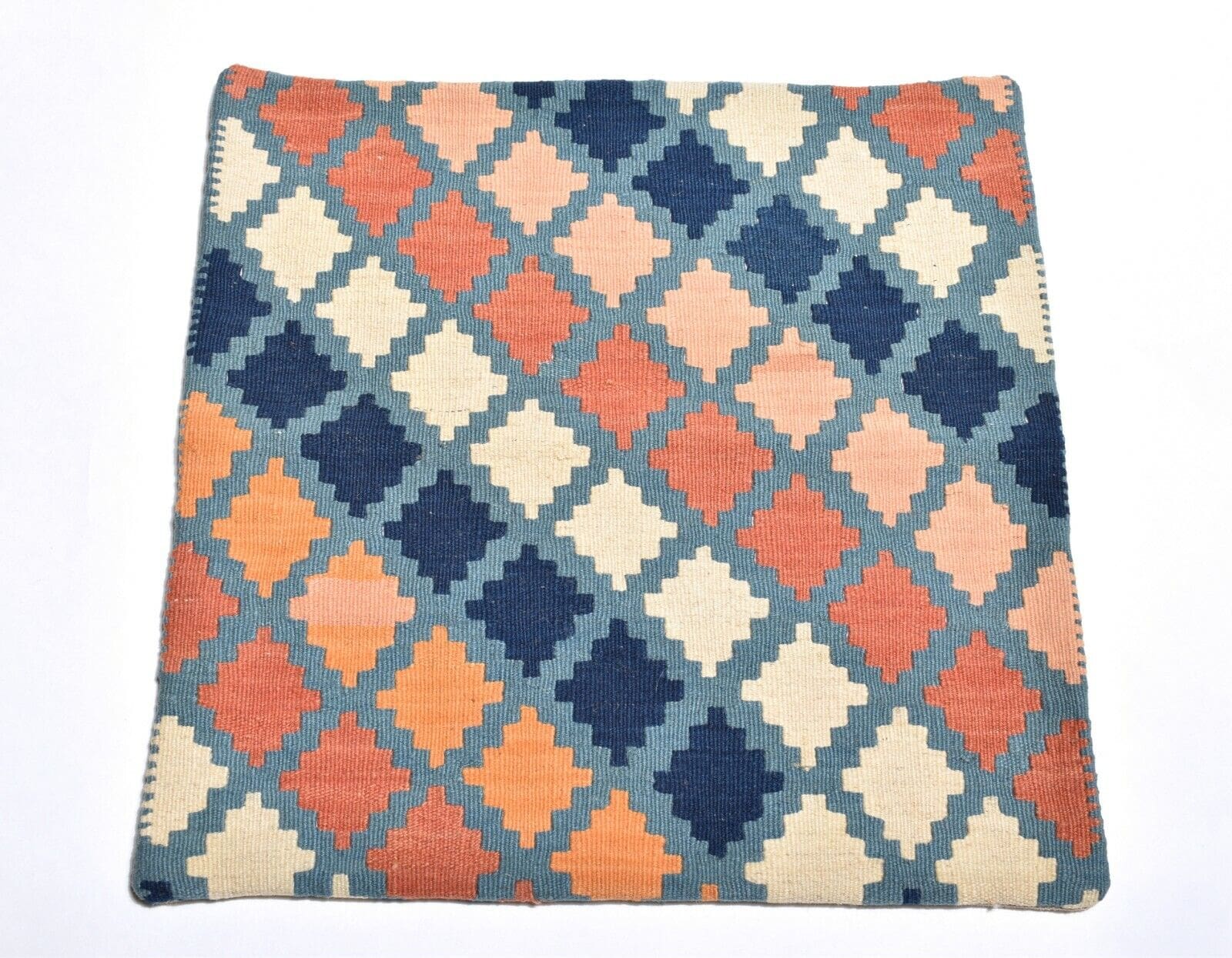 Kelim Kissen Ghashghai 50x50 cm handgewebt aus Persien Unikat