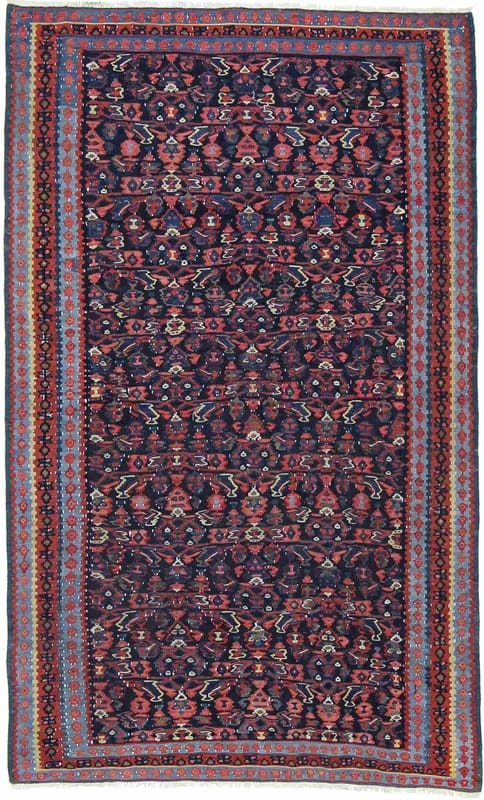 Kelim Senneh Teppich 182x113 cm – Traditionell handgewebt