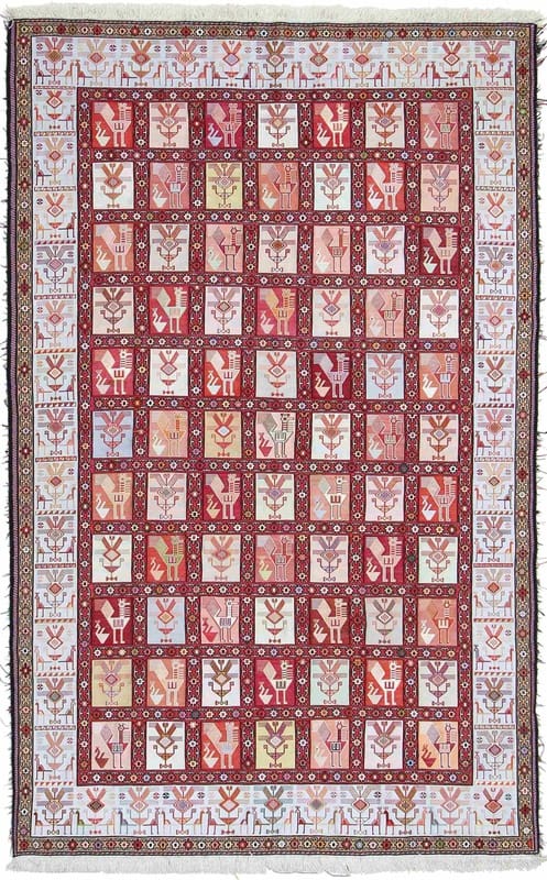 Kelim Silk Teppich 198x124 cm - Handgewebt, Traditioneller Orientteppich