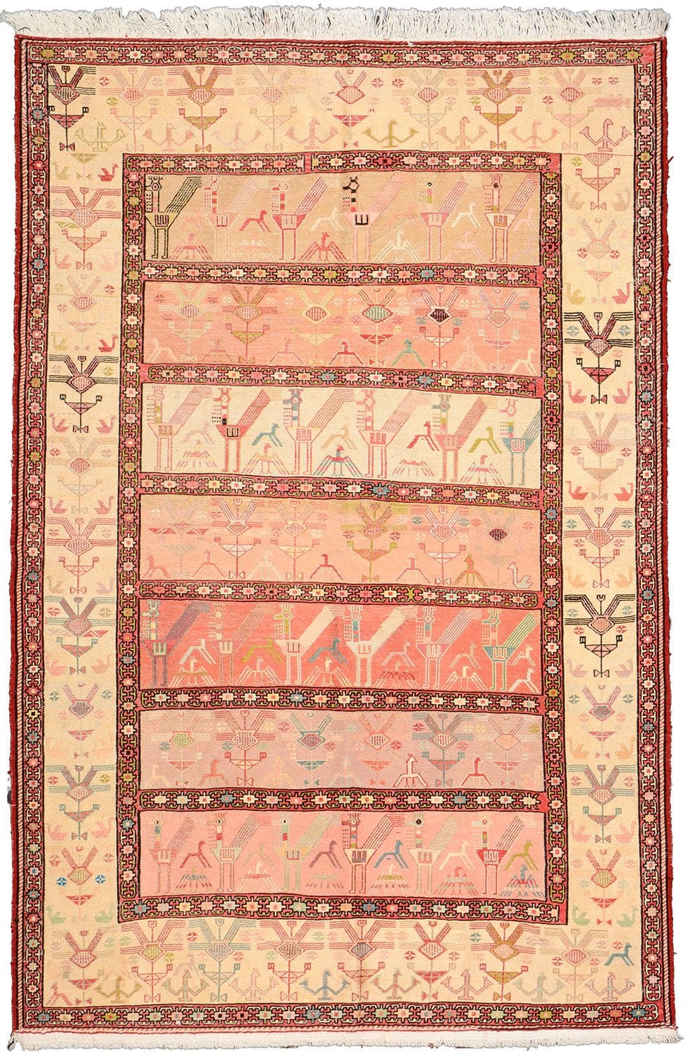 Kelim Teppich 128 x 189 cm – Handgewebt, rustikales Design