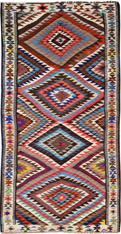 Kelim Teppich 287x148 cm, handgewebt, gute Qualität aus Kerman