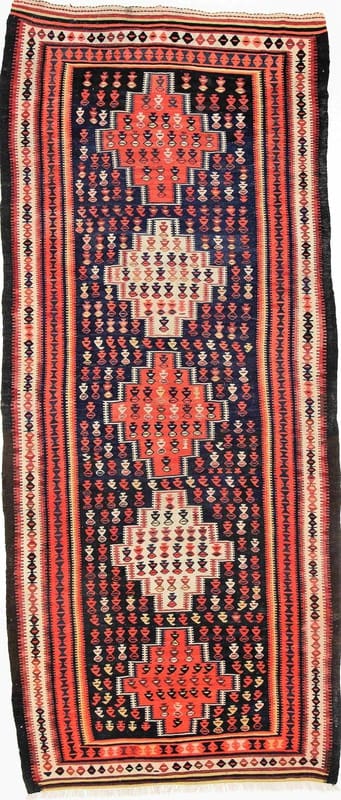 Kelim Teppich 317x134 cm – Traditionell handgewebt aus Marokko