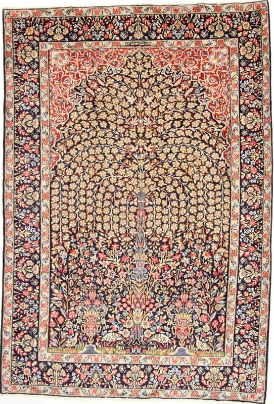 Kerman Teppich 314x211 cm, orientalisches Muster, handgeknüpft