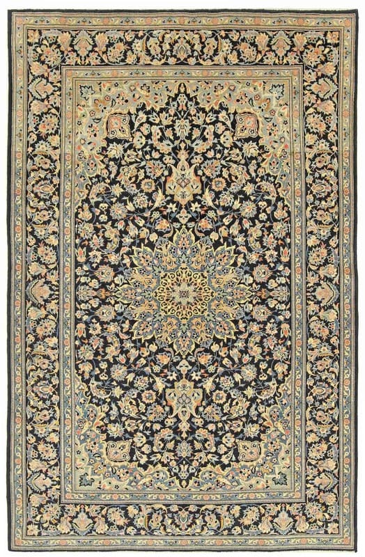 Keschan Orientteppich 217x138 cm - Handgeknüpft, Blumenmuster