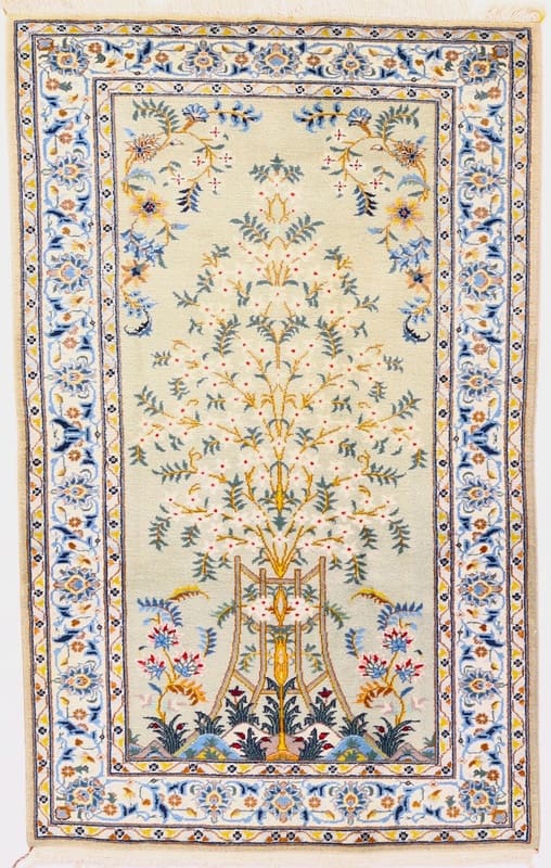 Keshan Orientteppich 181x104 cm – Handgeknüpft, Traditionell, Floral