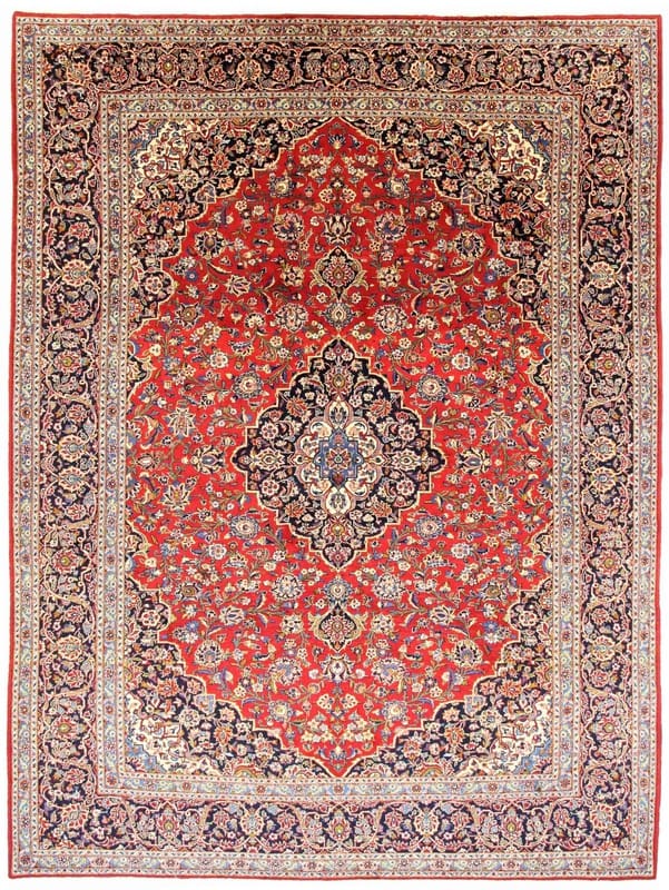 Keshan Orientteppich 382x285 cm – traditionell handgeknüpft