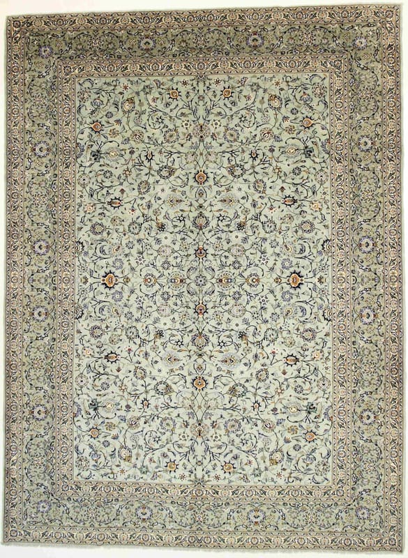 Keshan Orientteppich 419x307 cm - Handgeknüpft, florales Design