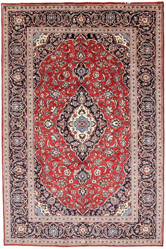 KESHAN Teppich 299x197 cm, traditioneller Perserteppich, handgeknüpft