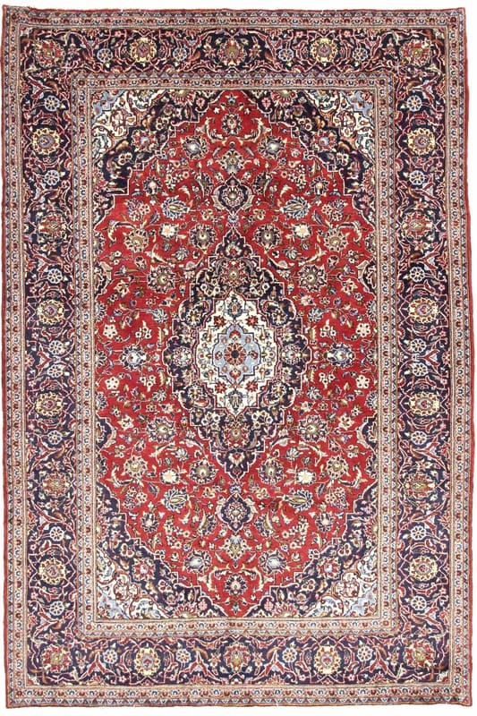 KESHAN Teppich 311x208 cm - Klassisch, handgeknüpft, Perserteppich