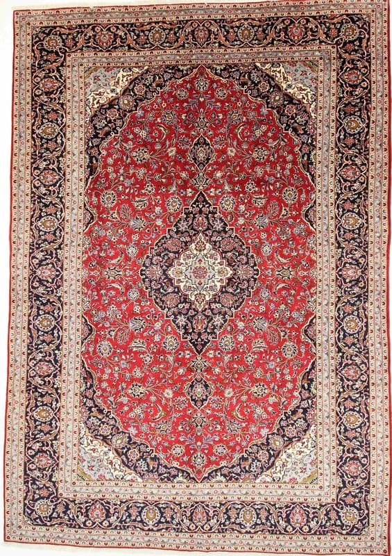 Keshan Teppich 410x281 cm - Traditioneller Perserteppich handgeknüpft