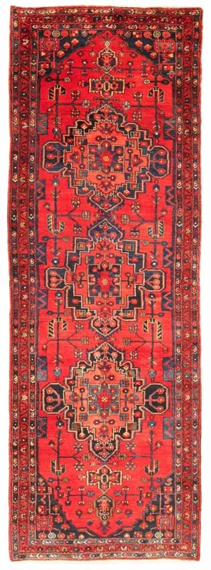 Koliay Teppich 302x109 cm, semi-antiker Hamedan, handgeknüpft