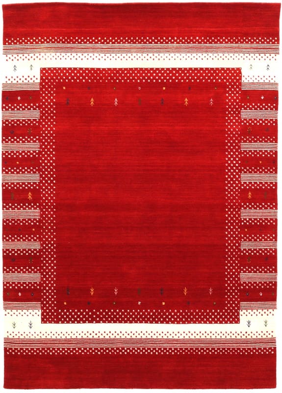 LORIBAF Orientteppich 202x156 cm, schlichtes Design, handgeknüpft