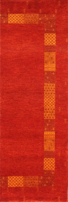 Loribaft Orientteppich 202x69 cm – rot, 200.000 Knoten, handgeknüpft