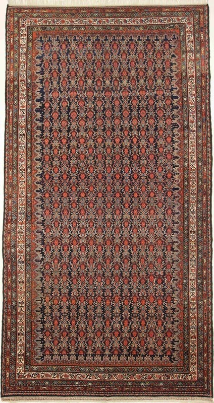 Malayer Antik Teppich 386x201 cm - Hamedan, handgeknüpft