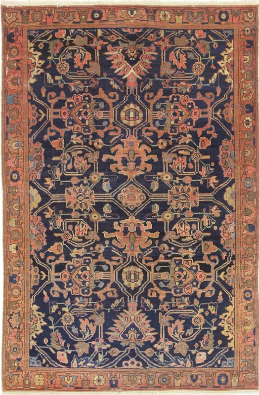 Malayer Antique Teppich 213x143 cm, antik, handgeknüpft, Orientteppich