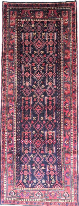 Malayer Teppich 296x116 cm, semi-antik, handgeknüpft, Perserteppich