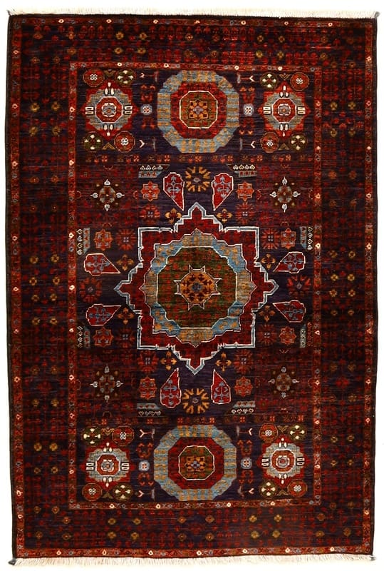 Mamluk Orientteppich 153x105 cm, handgeknüpft, Wolle, stilvoll