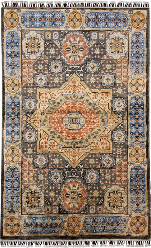 Mamluk Orientteppich 154x103 cm - antikes Design, handgeknüpft