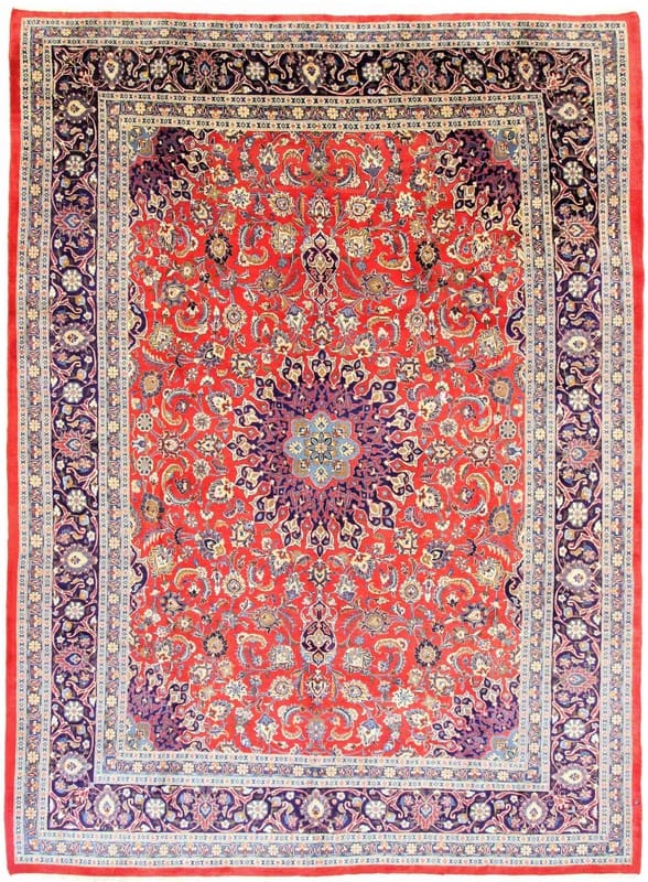 „Mashhad Teppich 402x291 cm, handgeknüpft, exquisite Wolle“