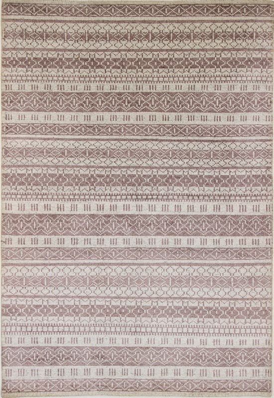 Modern-Ikat Teppich 243x167 cm - Handgeknüpft, Beige-Braun, Unikat