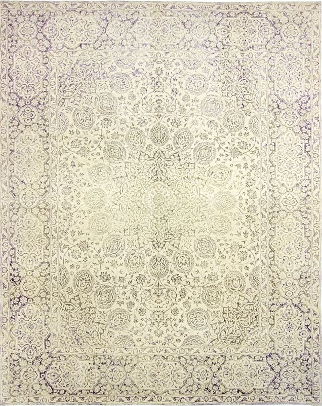 MODERN Lotus Orientteppich 309x245 cm – handgeknüpft, orientalisches Design