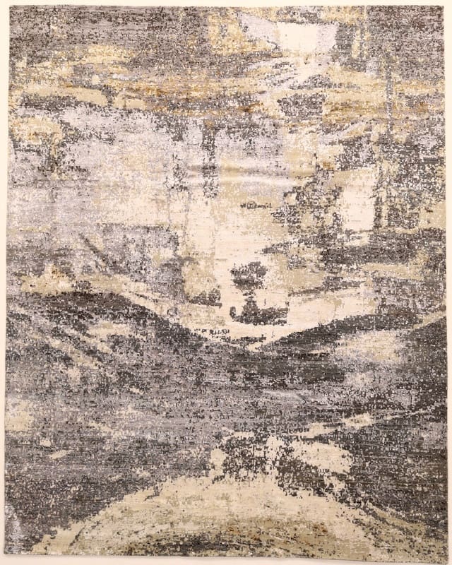 Modern Lotus Teppich 305x243 cm - Handgeknüpft, Eleganz Pur