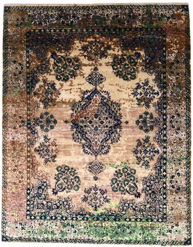 Modern Lotus Teppich 309x244 cm - Handgeknüpft, Orientalisch