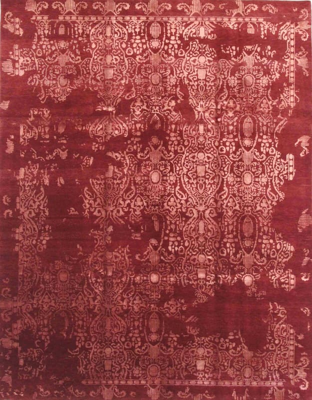 Modern Lotus Teppich 319x244 cm – Handgeknüpft, orientalisches Design