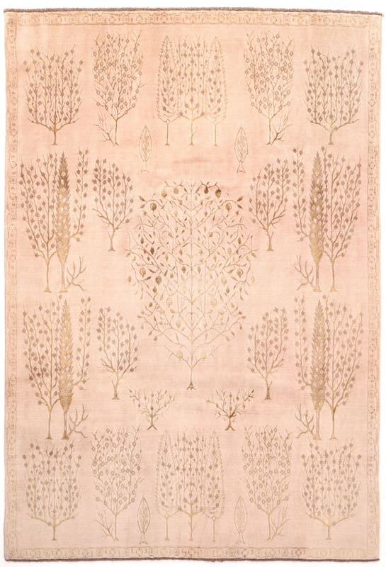 Moderner Orientteppich 301x205 cm mit einzigartigem Design, handgeknüpft