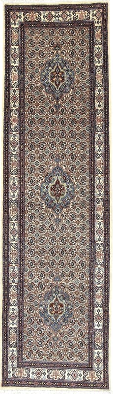 Moud Orientteppich 288x81 cm, Medaillon-Muster, handgeknüpft