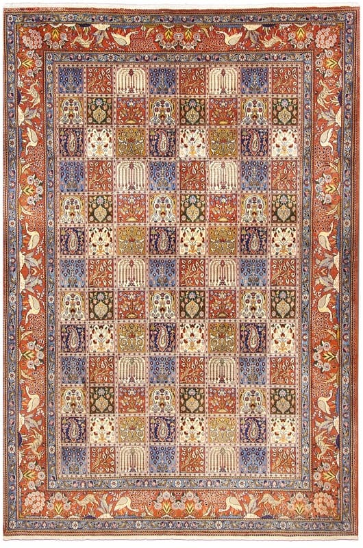 Moud Teppich 298x201 cm, 450.000 Knoten, Perserteppich, handgeknüpft