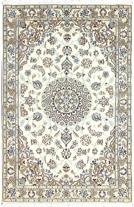 Nain 9 La Teppich 158x100 cm - Elegante Cremefarben, handgeknüpft