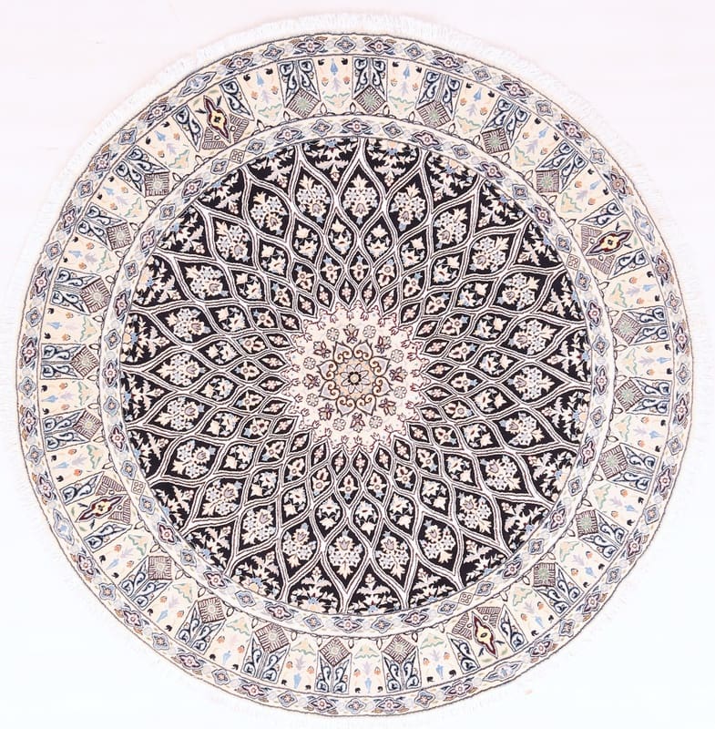 NAIN 9 La Teppich 199x198 cm, 360.000 Knoten, Perserteppich handgeknüpft