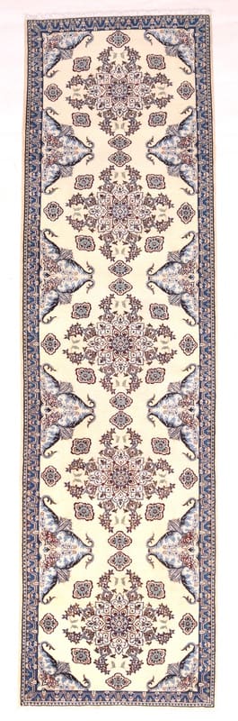 Nain 9La Orientteppich 367x104, 1.000.000 Knoten, handgeknüpft