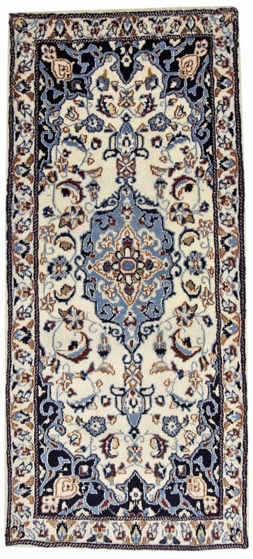 Nain Orientteppich 152x66 cm, handgeknüpft, feines Muster