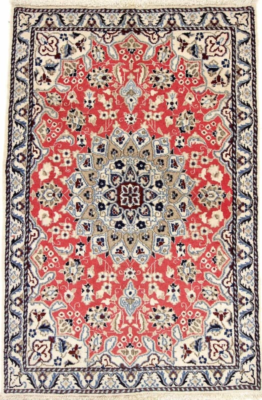 Nain Teppich 139x89 cm, handgeknüpft, orientalisches Design